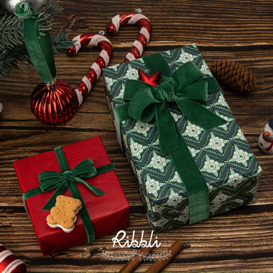 Ribbli Polyester Forest Green Velvet Ribbon,3/8 Inches,10-Yard Spool,Use for Choker,Gift Wrapping,Floral Bouquets, Boutonnieres - Crafty Corner
