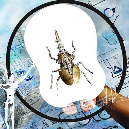 3D Metal Puzzles, Steampunk Bug Sculpture Hercules Beetle Mechanical Insects Model,Metal Building Hobby kit DIY Projects, Fun for Birthday (Aristolochia)