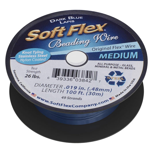 Soft Flex 49 Strand Beading Wire - Medium 0.19 Diameter - 100 Feet Nylon Design Wire - Crafty Corner