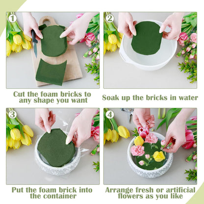 36 Packs Floral Foam Blocks Wet & Dry Floral Foam Bricks 5.5x3.1x1.8 Inch Flower Arranging Kit for Fresh and Artificial Flowers Florist Foam Blocks for Wedding Home Decor