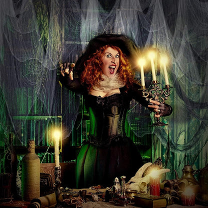 Boao Halloween Cheese cloth 29.92 x 590.55 Inch White Cheesecloth Roll for Crafts Large Cotton Muslin Gauze Fabric for Halloween Outdoor & Indoor Spooky Decoration