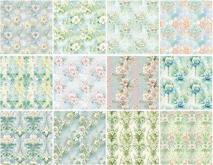 Vintage Green Floral Scrapbook Paper Pad Color Patterned Paper 6×6,24 Sheets Single-Sided Flower Scrapbooking CardStock Papers Pad for Holiday Cardmaking DIY Origami Journaling. - Crafty Corner