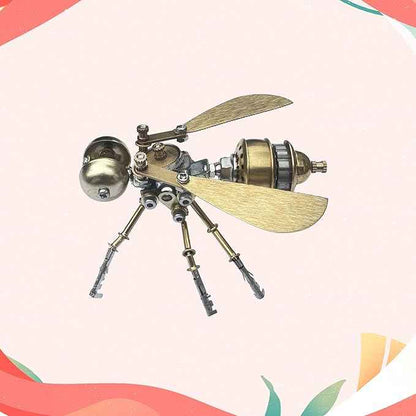 3D Steampunk Metal Puzzle Insects Model Bug Mechanical Making Kit,DIY Projects Craft Kits for Adults,Hobby Kit Funny Ideas Birthday (Little Bee -B)
