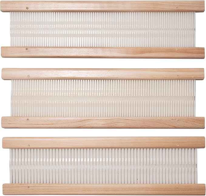 WILLOWDALE 3pcs Weaving Heddle Shed Stick for Weaving Loom Kit, 16 Inches Heddle with 60/80/100 Sticks, Weaving Tool Frame Loom Accessories Arts & Crafts Supplies