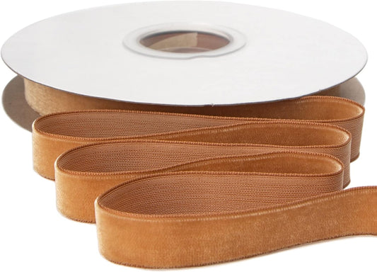 Ribbli Polyester Khaki Velvet Ribbon,5/8 Inches Continuous10-Yard Spool,Christmas Ribbon for Gift Wrapping,Floral Bouquets, Home Decor - Crafty Corner