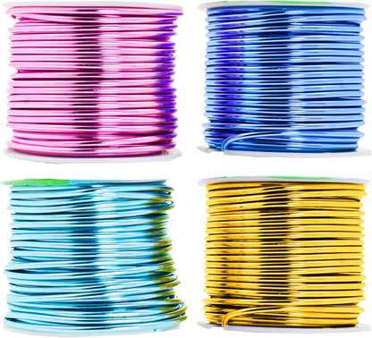 Mandala Crafts 2mm 12 Gauge Pastel Color Anodized Aluminum Wire for Sculpting, Armature, Jewelry Making, Gem Metal Wrap, Garden, Colored and Soft, 4 Rolls - Crafty Corner