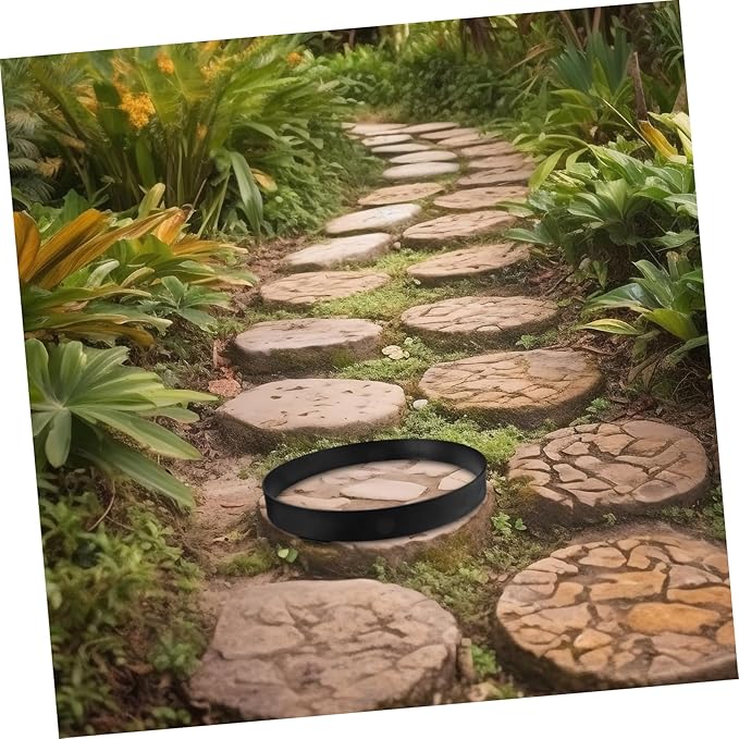 Round Concrete Paver Mold Plastic Path Maker Mould Pavement Mold Easy Clean Reusable Path Paving Mould Unique Garden Tool