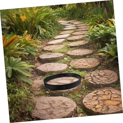 Round Concrete Paver Mold Plastic Path Maker Mould Pavement Mold Easy Clean Reusable Path Paving Mould Unique Garden Tool