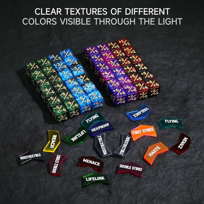 SIXPOINTS 108PCS 12mm MTG +1/+1 Tokens 6 Sided Dice & Keyword Counters Tokens Set for Magic The Gathering, MTG, TCG, Card Games Accessories