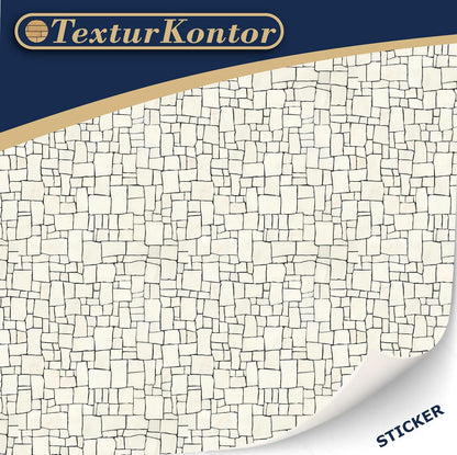 3 Sheets Self-Adhesive Decorative Film Paving Stones and Surfaces for Model Making in Scale 1:87 Scale H0 (UK: 3.5 mm Scale) (Broken Mosaik)