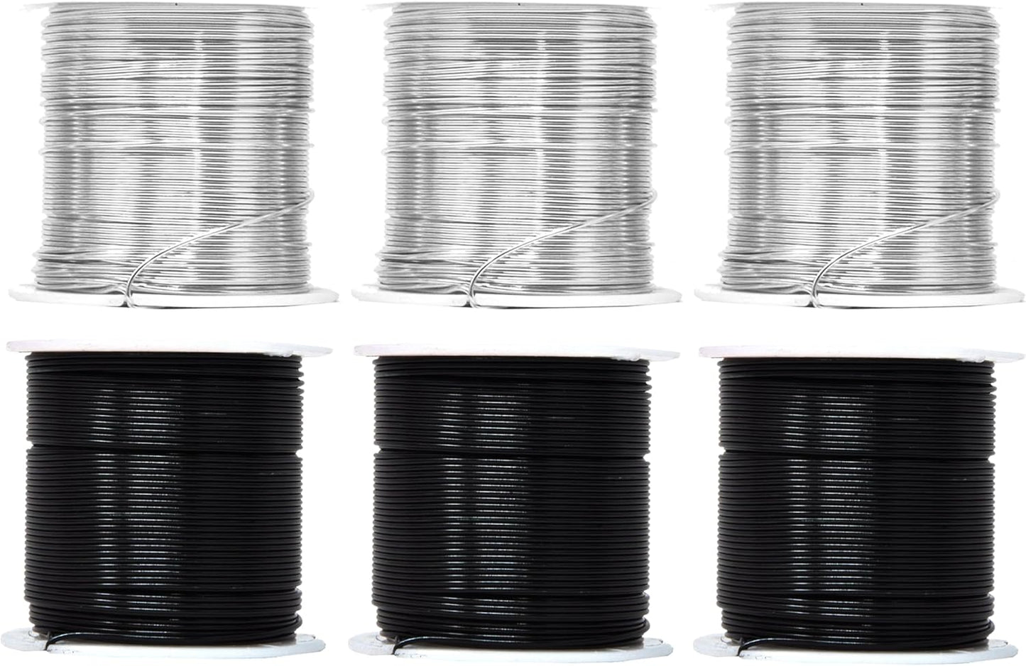 Mandala Crafts 20 Gauge Anodized Aluminum Craft Wire for Jewelry Making - 450 FT Colored Flexible Silver Black Wire - Bendable for Bonsai Armature Crafting Sculpting - Crafty Corner