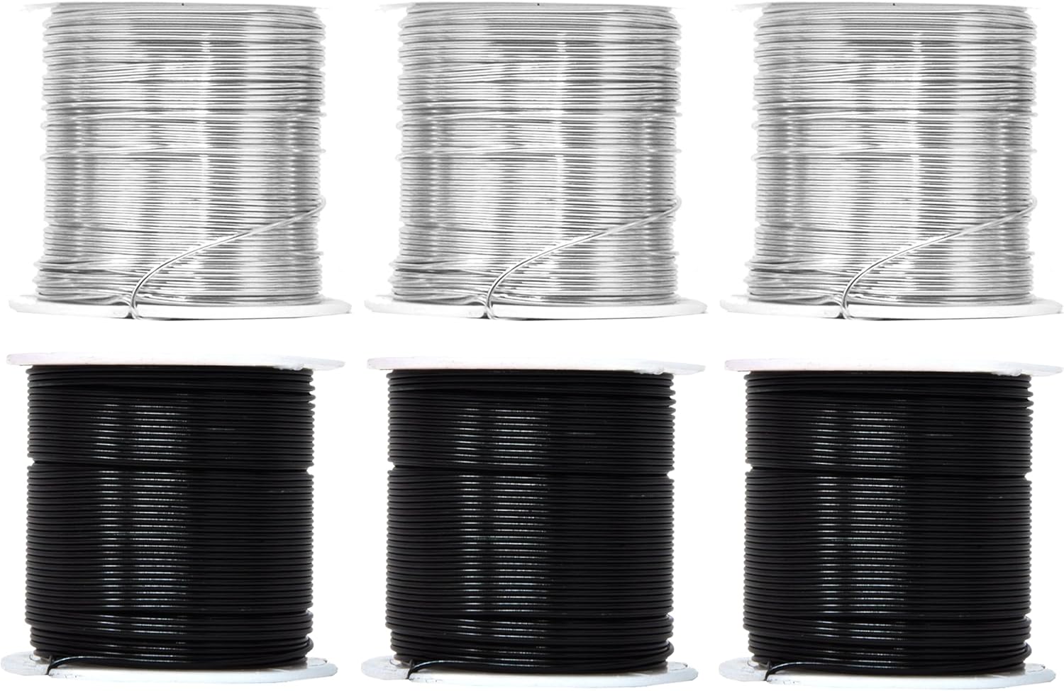 Mandala Crafts 20 Gauge Anodized Aluminum Craft Wire for Jewelry Making - 450 FT Colored Flexible Silver Black Wire - Bendable for Bonsai Armature Crafting Sculpting - Crafty Corner