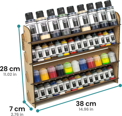 Paint Rack for Model Paints. Hobby Craft Citadel Vallejo Tamiya Army Wall Paint Rack Stand Paint Holder Organiser Miniature Warhammer Paint Storage Model Painting Station (Universal)
