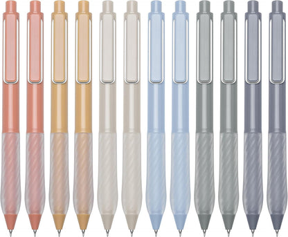 Gel Pens 0.5mm Point Pen Black Ink Smooth Writing Retractable Pen for Office,School Supplies,12-Count (Silver clip)