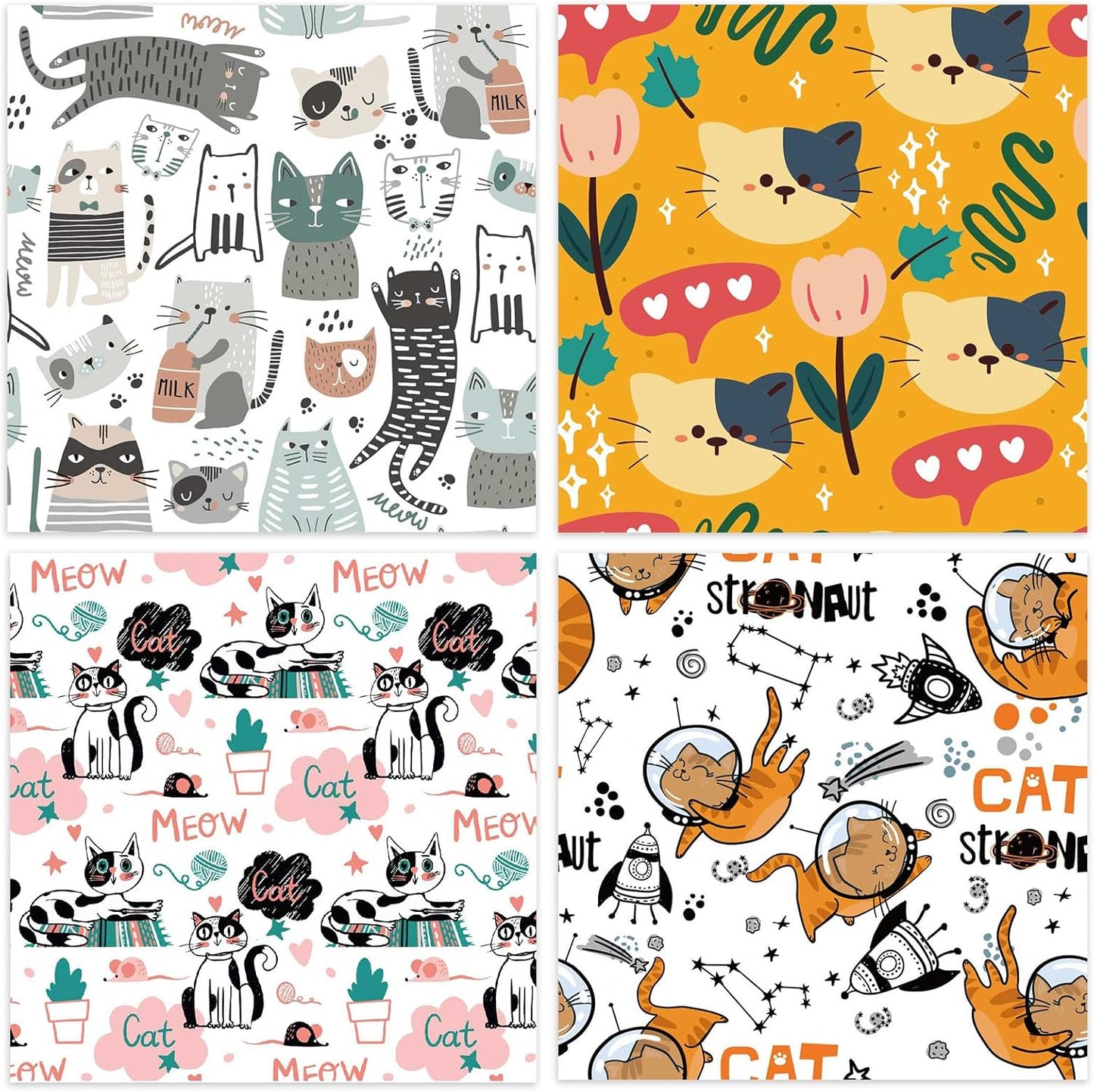 48 Sheets 24 Designs Scrapbook Paper Pad, 6"×6" Single-Sided Decopodge Craft Cardstock Paper,Scrapbooking DIY Decorative Background Cardmaking Supplies.Cat's Life&Sweet Love - Crafty Corner