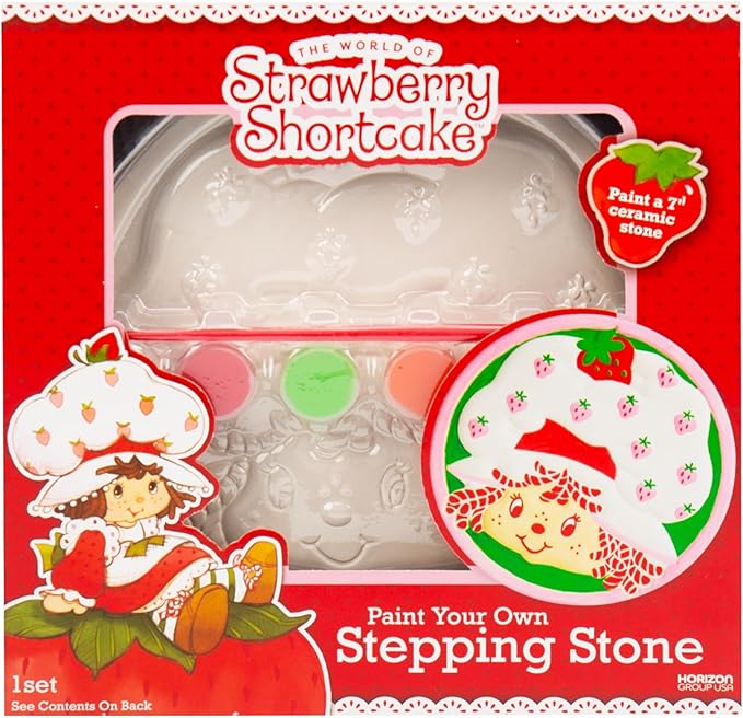 Paint Your Own Strawberry Shortcake Stepping Stone, Stepping Stones for Kids, Arts and Crafts for Kids Ages 8-12, Crafts for Toddler & Adults, Craft Kits, Art Kits for Ages 6-9, Strawberry Gifts