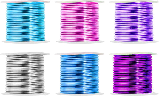 Mandala Crafts 13 Gauge Anodized Aluminum Craft Wire for Jewelry Making - 300 FT Colored Flexible Silver Lavender Purple Pink Ice Blue Turquoise Wire - Bendable for Bonsai Armature Crafting Sculpting - Crafty Corner