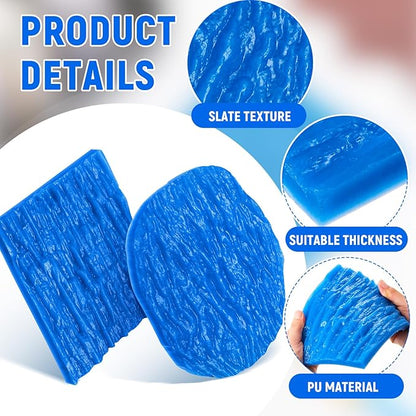 2 Pcs 6" x 7" Concrete Stamps Mats Set Decorative Concrete Stamps Molds Concrete Stamping Tools Stone Texture Stamp Kit Concrete Cement Countertop DIY Projects