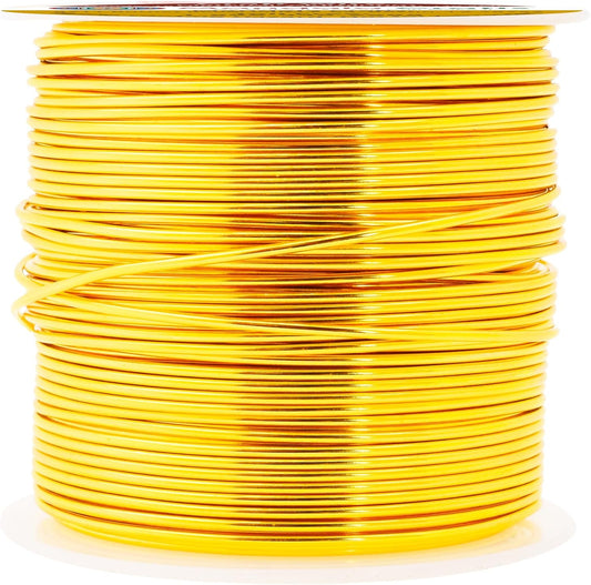 Mandala Crafts 18 Gauge Anodized Aluminum Craft Wire for Jewelry Making - 100 FT Colored Flexible Light Gold Wire - Bendable for Bonsai Armature Crafting Sculpting - Crafty Corner