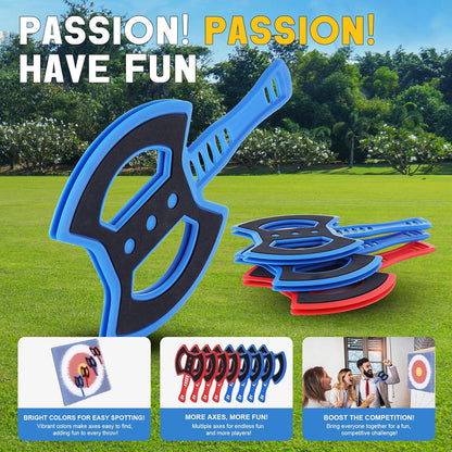 Throwing Axe for Axe Throwing Game for Backyard, Throwing Axe Set with Throwing Star for Outdoor Games, Durable and Fun for All Ages