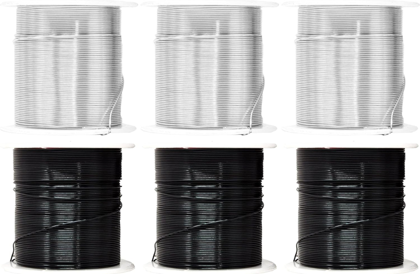Mandala Crafts 22 Gauge Anodized Aluminum Craft Wire for Jewelry Making - 450 FT Colored Flexible Silver Black Wire - Bendable for Bonsai Armature Crafting Sculpting - Crafty Corner