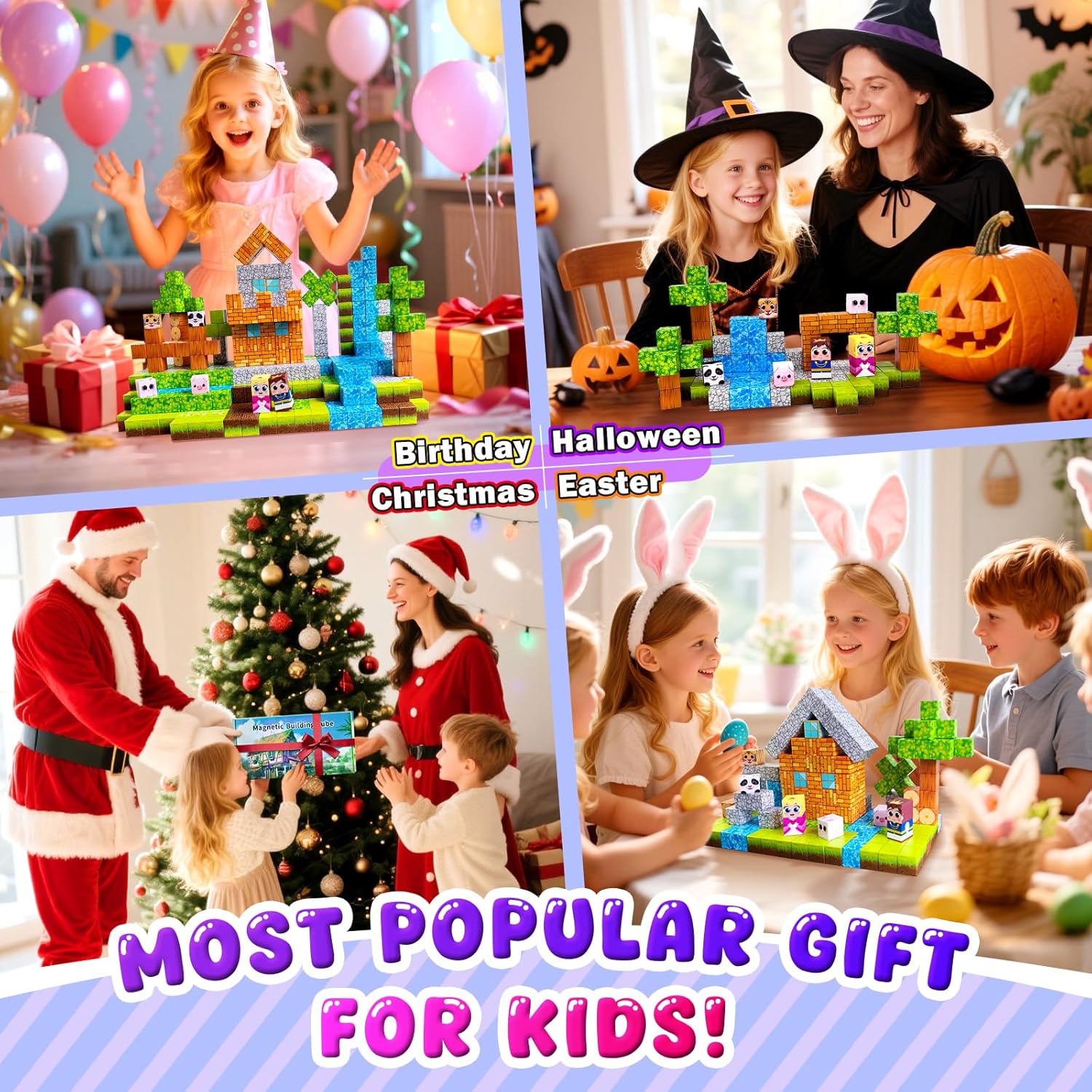 100PCS Magnetic Building Blocks for Kids: 1" Magnetic Cubes, Magnet Building Blocks for Kids Ages 8-12, Pixy Blocks STEM Toys for Boys & Girls,Christmas Birthday Gifts for Toddler Ages 3+ - Crafty Corner