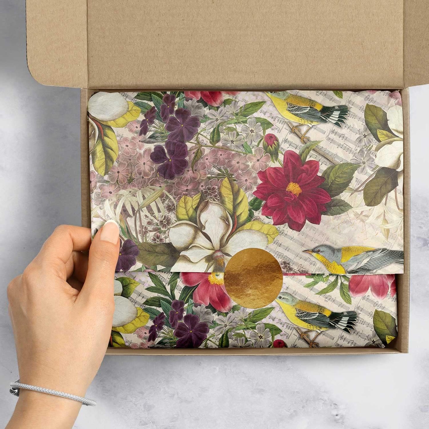 Colors of Rainbow - Botanic - 12 Sheets, 20 inch X 29 inch - Italian Print Tissue Paper for Decoupage Gift Basket Gift Bag Party Crafts (Botanic)