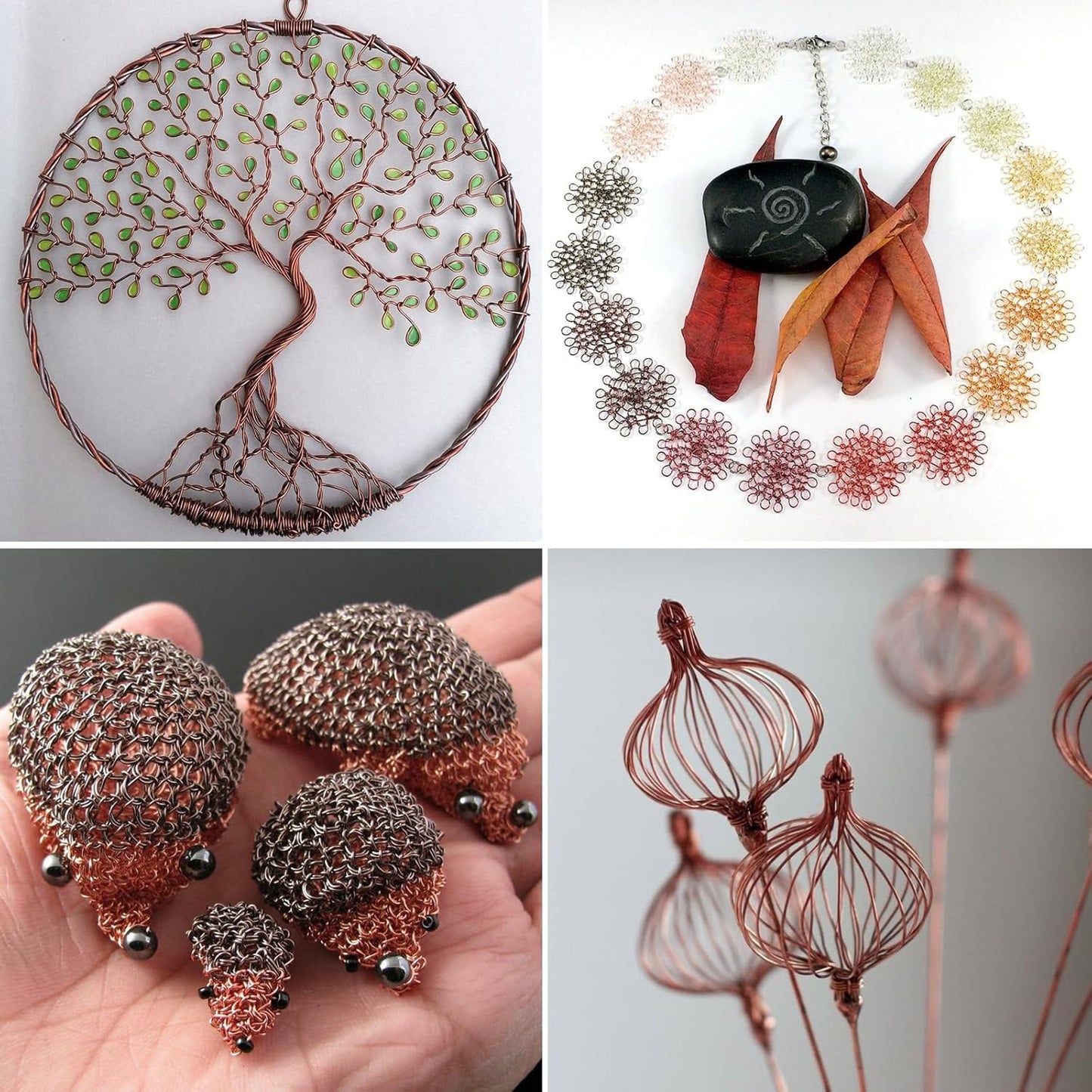 328FT Jewelry Wire 28 Gauge Tarnish-Resistant Copper Beading Wires Roll Bulk for DIY Crafts Jewelry Making, Red Brown