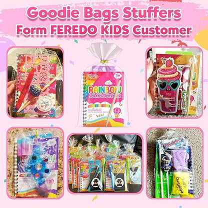 Scratch Art Party Favors for Kids 8-12: 36 Pack Rainbow Scratch Art Notebook, Easter Basket Stuffers, Coloring Books Goodie Bags Stuffers for Kid, Bulk Classroom Birthday Gifts for Student
