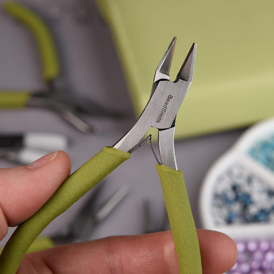 The Beadsmith Fashion Color Pliers – Set of 8 Slimline Color-Coordinated Tools – Matching Clutch in Light Olive – Jewelry Making Supply Kit to Create Necklaces, Bracelets, Earrings & More - Crafty Corner