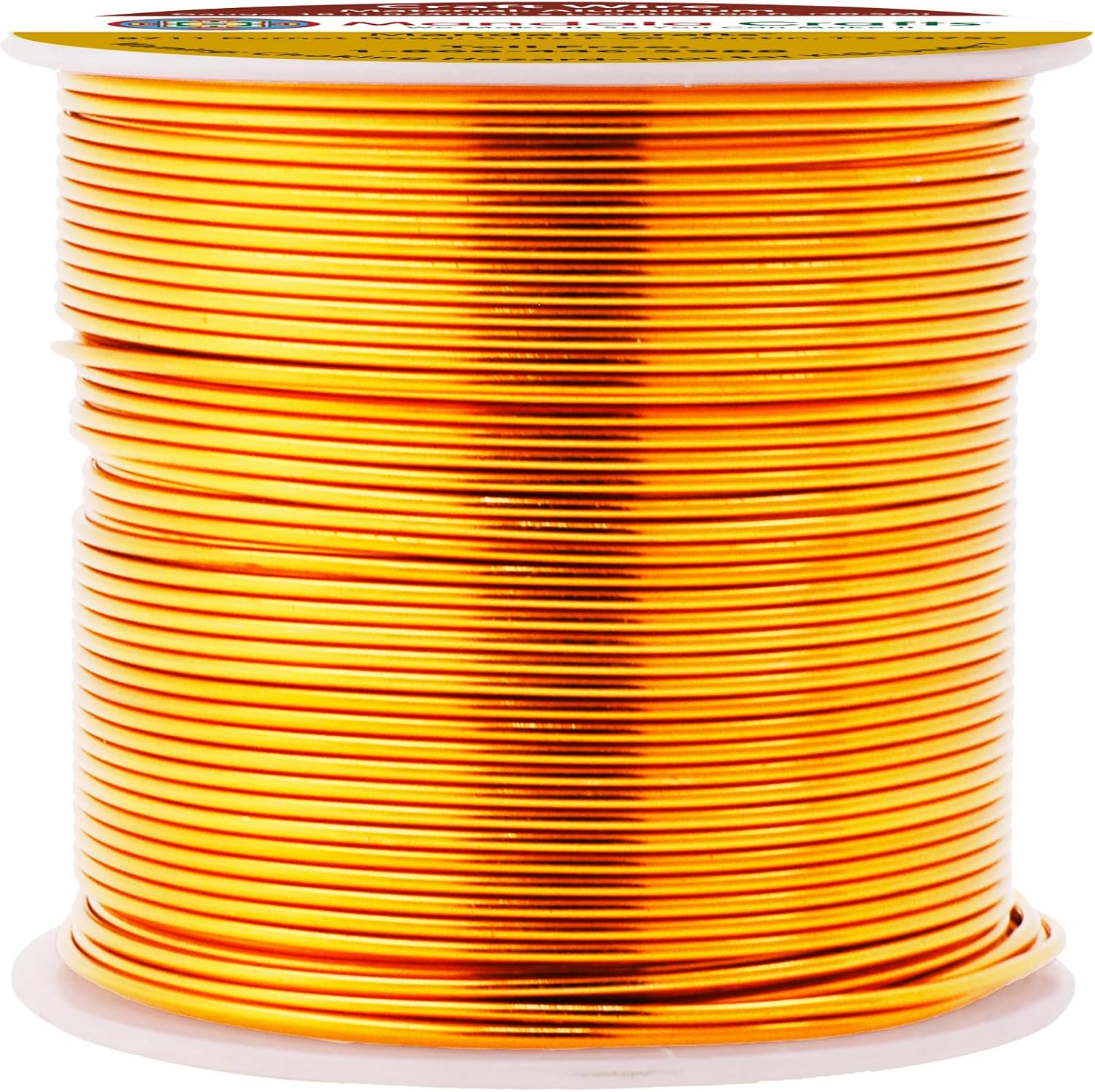 Mandala Crafts 18 Gauge Anodized Aluminum Craft Wire for Jewelry Making - 100 FT Colored Flexible Gold Tone Wire - Bendable for Bonsai Armature Crafting Sculpting - Crafty Corner
