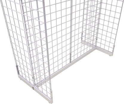 Gridwall Joining Clip Connectors for Grid Panels, Powder-Coated or Chrome Plated Steel (Quantity 20) (20, White)