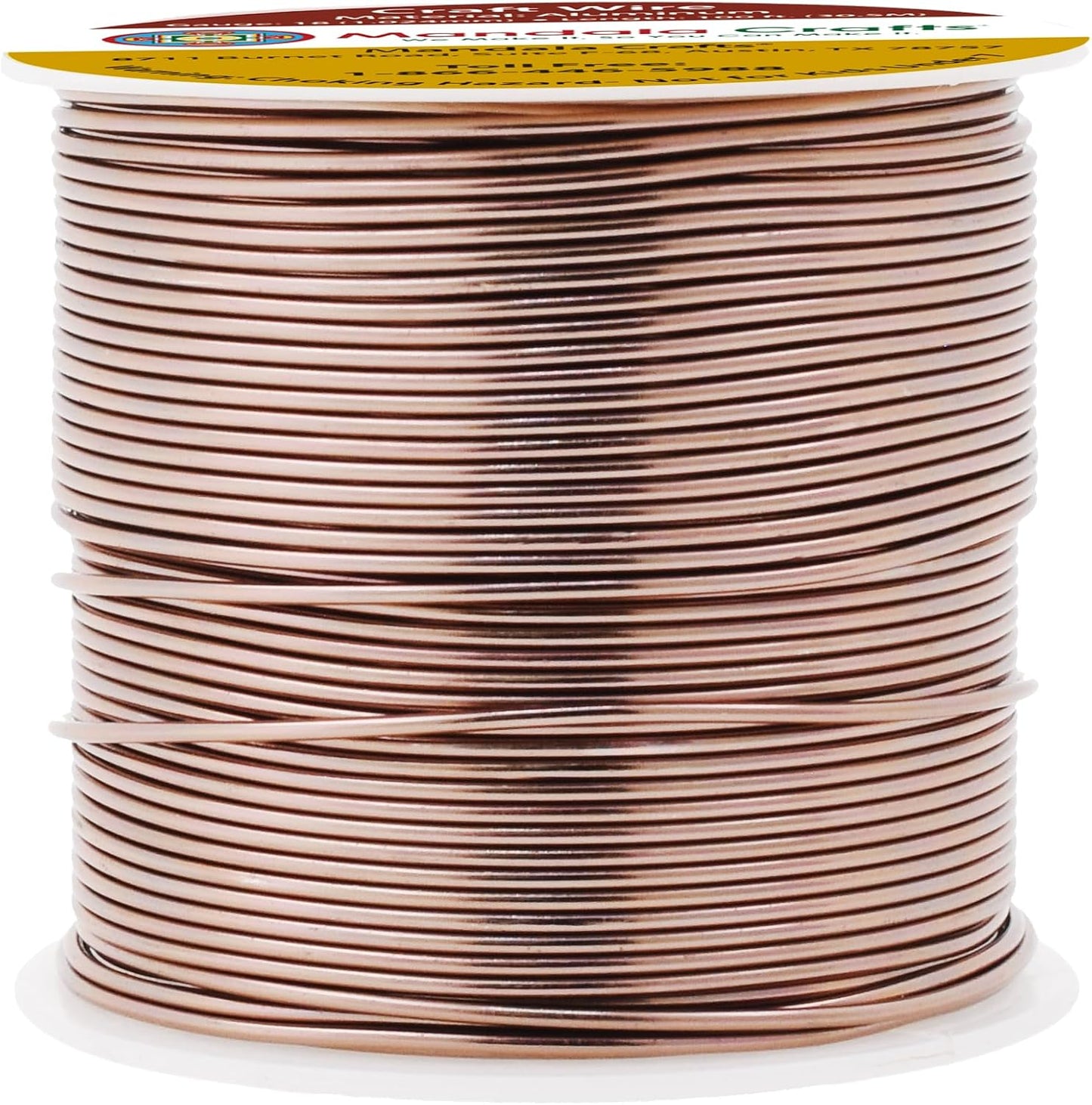 Mandala Crafts 18 Gauge Anodized Aluminum Craft Wire for Jewelry Making - 100 FT Colored Flexible Light Brown Wire - Bendable for Bonsai Armature Crafting Sculpting - Crafty Corner