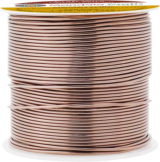 Mandala Crafts 18 Gauge Anodized Aluminum Craft Wire for Jewelry Making - 100 FT Colored Flexible Light Brown Wire - Bendable for Bonsai Armature Crafting Sculpting - Crafty Corner