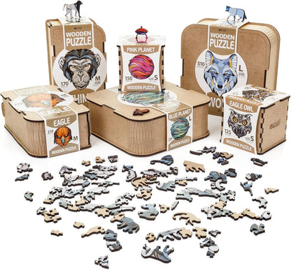 EWA Home Décor – Eagle Own Small 125 Pieces – Wooden Jigsaw Puzzle for Adults – Perfect for Artistic Home Decoration and Mindful Relaxation