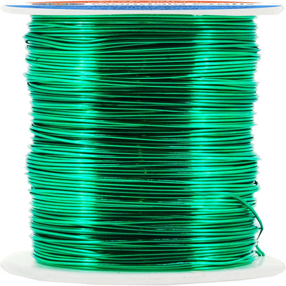 Mandala Crafts 20 Gauge Anodized Aluminum Craft Wire for Jewelry Making - 100 FT Colored Flexible Kelly Green Wire - Bendable for Bonsai Armature Crafting Sculpting - Crafty Corner