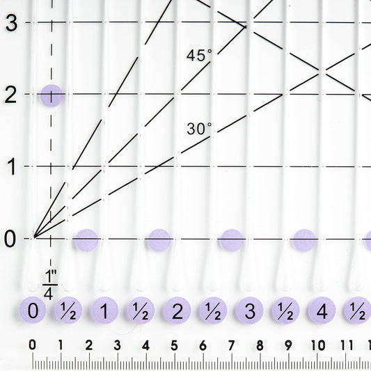 The Quilted Bear Quilting Rulers - Transparent Acrylic Non Slip Quilting, Patchwork & Sewing Ruler with Clear Black Lines & 30, 45 & 60 Degree Angles for Perfect Accuracy & Precision (Shape Ruler)