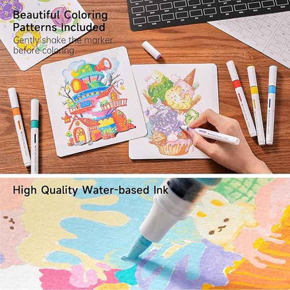 Shuttle Art Automatic Ink Control Acrylic Paint Markers, 60 Colors Brush Tip Acrylic Paint Pens for Rock Painting, Ceramic, Wood, Canvas, Glass, Stone, Fabric, Card Making, DIY Supplies, FlipFunAlong