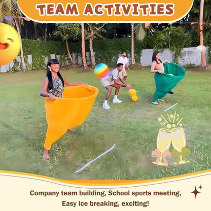 Granny Pants Yard Game – Hilarious Giant Stretchy Pant with Inflatable Ball Relay Set for Families, Adults, and Backyard Parties