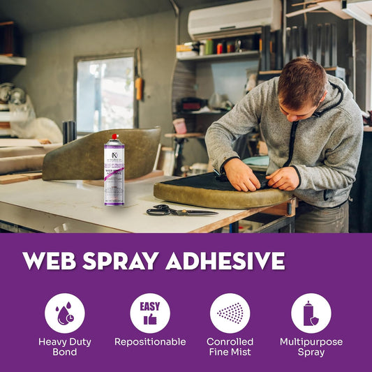 AK TRADING CO. Professional Quality Multipurpose Spray Adhesive - Wide Spray Reach, Made in USA, Temporary and Permanent Bonding - 12oz Can