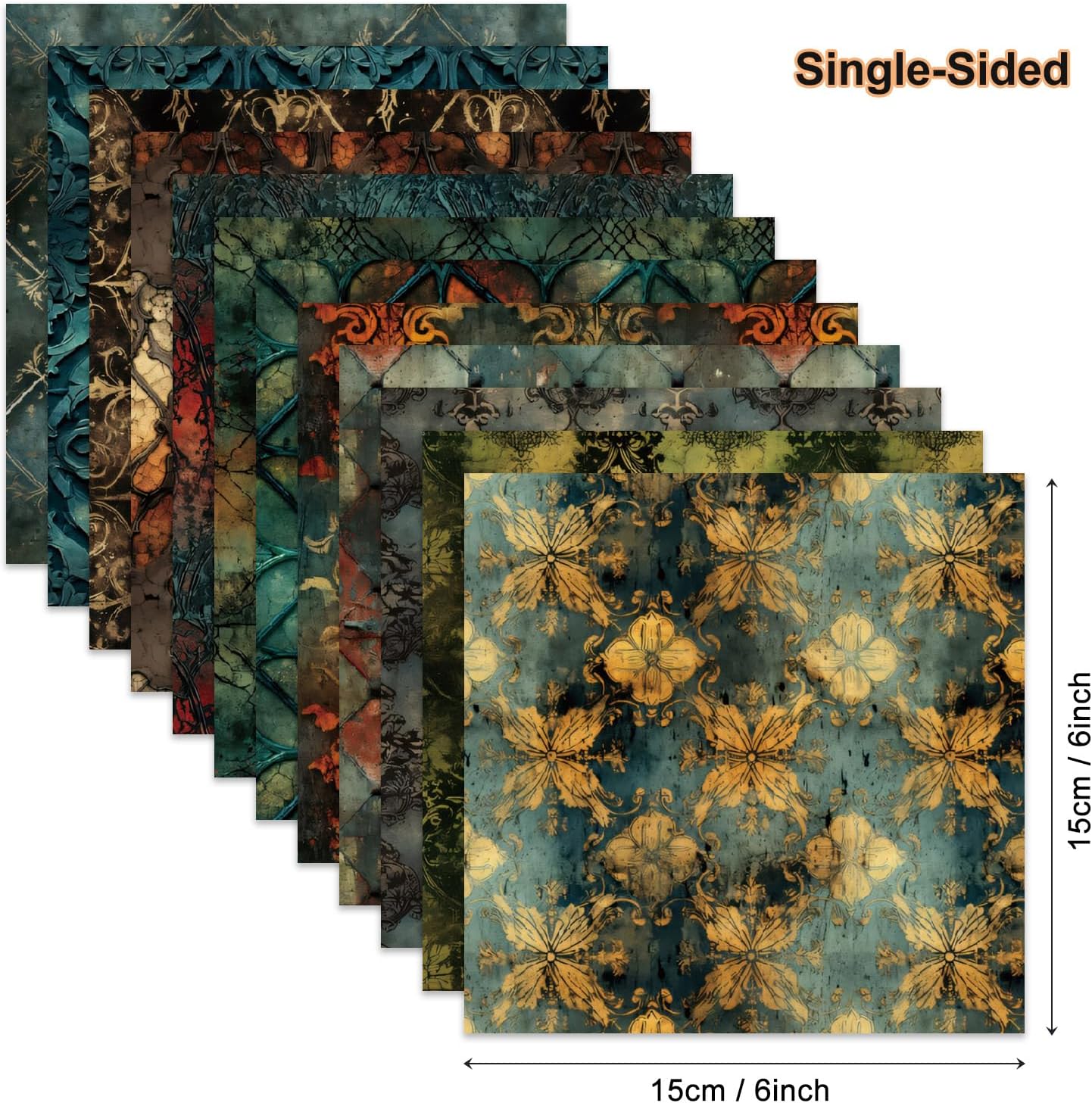 Vintage Window Scrapbook Paper Pad Color Boho Patterned Paper 6×6,24 Sheets Single-Sided Scrapbooking CardStock Papers Pad for Holiday Cardmaking DIY Origami Journaling. - Crafty Corner