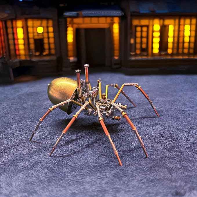 3D Puzzle Metal Model Kits Spider DIY Projects Hobby Kit,Arts & Crafts Making Metal Building Christmas Birthday Gifts (Mechanical Spider E)