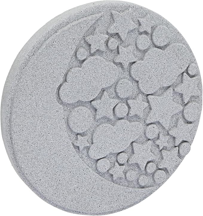 Bright Creations Stepping Stones Outdoor Paint-Your-Own Moon & Stars Kit - 10-Inch, Multicolor, 11-Piece - with Acrylic Paint & Brushes - Garden Stone Craft Kit