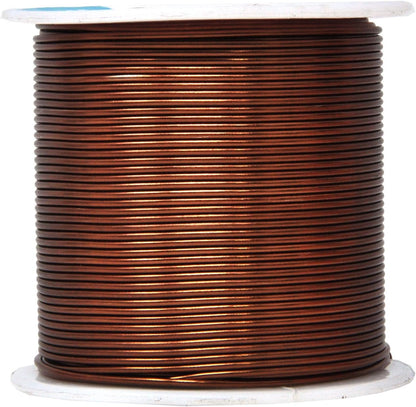 Mandala Crafts 18 Gauge Anodized Aluminum Craft Wire for Jewelry Making - 450 FT Colored Flexible Silver Copper Purple Gold Brown Red Wire - Bendable for Bonsai Armature Crafting Sculpting - Crafty Corner