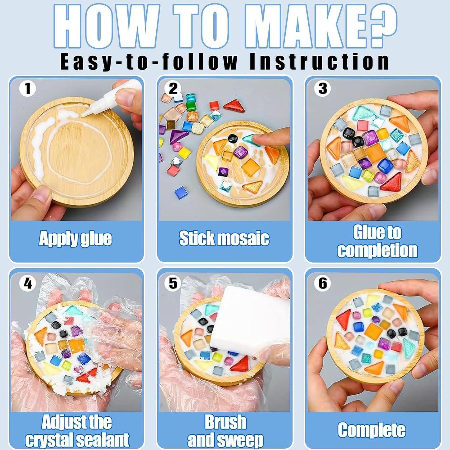 Mosaic Crystal Grout – Ultimate Grouting Solution & DIY Craft Essential for Mosaic Tile Projects, Handmade Art, & Home Decor (8.8oz)