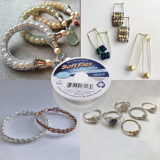 Soft Flex 49 Strand Beading Wire - Heavy 0.24 Diameter - 10 Feet Nylon Design Wire - Crafty Corner