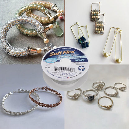 Soft Flex 49 Strand Beading Wire - Heavy 0.24 Diameter - 10 Feet Nylon Design Wire - Crafty Corner