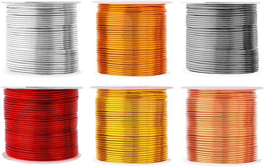 Mandala Crafts 16 Gauge Anodized Aluminum Craft Wire for Jewelry Making – 390 FT Colored Flexible Silver Copper Light Gold Gray Gold Red Wire - Bendable for Bonsai Armature Crafting Sculpting - Crafty Corner