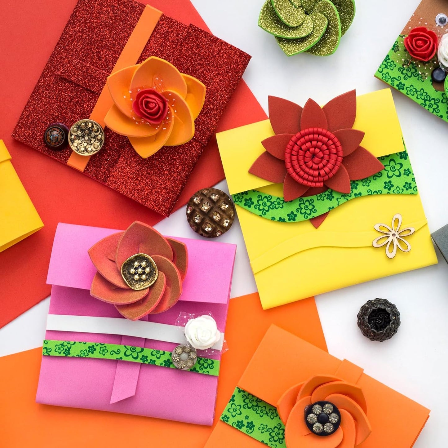 MECCANIXITY Foam Sheets Crafts 19x12 Inch 2mm EVA Craft Foam Paper Foam Sheets for Crafts Projects DIY Cosplay Modeling, Orange