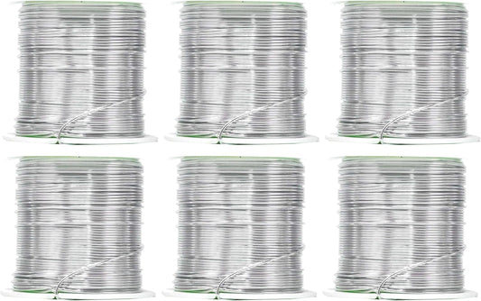 Mandala Crafts 20 Gauge Anodized Aluminum Craft Wire for Jewelry Making - 450 FT Colored Flexible Silver Combo Wire - Bendable for Bonsai Armature Crafting Sculpting - Crafty Corner